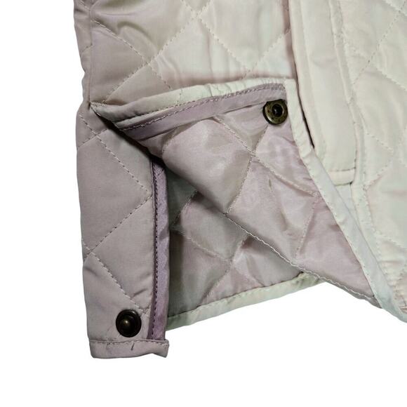 J. Jill Sleeveless Puffer Vest Women Size XS Cream Pockets Fall Neutral Preppy - Picture 6 of 10